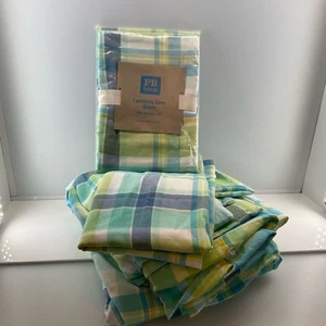 POTTERY BARN Teen Twin Duvet Set Sham Kissenbezug Lamberts Cove Baumwolle kariert - Bild 1 von 6