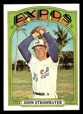 1972 Topps #631 John Strohmayer BASEBALL Montreal Expos - Image 1 of 2