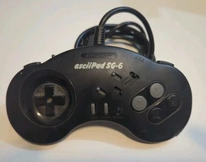 AsciiWare AsciiPad SG-6 Wired Black Controller 5715 For Sega Genesis - Picture 1 of 1