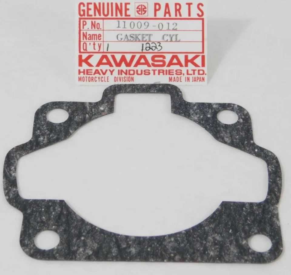 1 NUEVO Original Kawasaki F2 F3 F4 Base de Cilindro Junta Sello Parte OEM 11009-012 NOS Foto 1 de 4