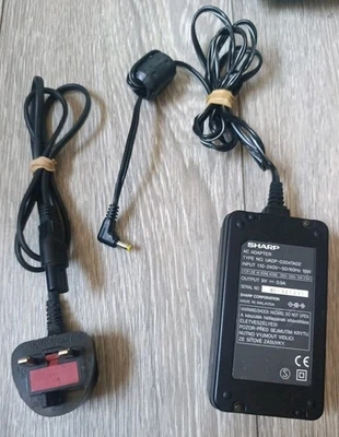 Sharp AC Adaptor UADP-0304TAZZ For Sharp Camcorder w. UK Plug - TESTED - Image 1 of 3