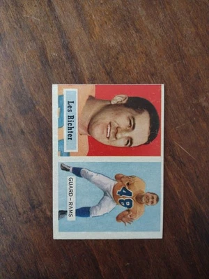 1957 Topps #10 Les Richter Los Angeles Rams HOF Ex+ - Image 1 of 2
