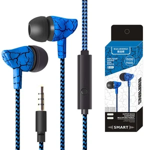 Auricolari in-ear a filo con microfono 3,5 mm spina stereo filo intrecciato auricolari - Foto 1 di 3