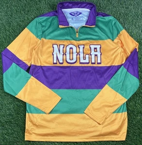 New Orleans Pelicans NOLA Langarm 1/4 Zip Herren Gr. M Karneval Pullover NBA - Bild 1 von 8