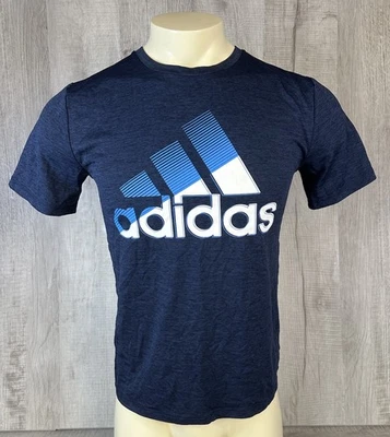 Adidas T Shirt Blue Short Sleeve Crew Neck Youth Boys Size L 14-16 - Image 1 of 4