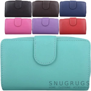 Ladies / Womens Large Genuine Leather RFID Money / Credit Card Holder / Purse - Picture 1 of 36