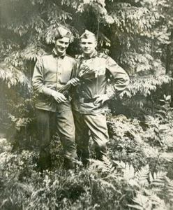 FIORI Affettuoso bello giovane uomo coppia abbraccio gay int foto vintage - Foto 1 di 3