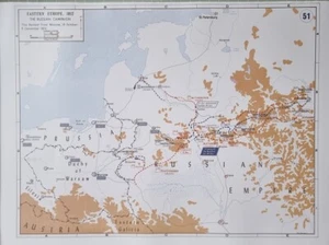 MODERN WEST POINT MAP NAPOLEONIC WARS 1812 RUSSIAN CAMPAIGN RETREAT FROM MOSCOW - Picture 1 of 2