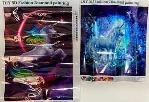 Unicorns & Dragon DIY 5D Diamond by Kits Set of 3. There's 2-Beginners 1-Advance - Foto 1 di 7
