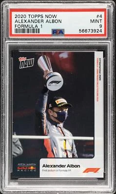 2020 Topps Now Formula 1 Alex Albon #4 /798 PSA 9 - Image 1 of 2