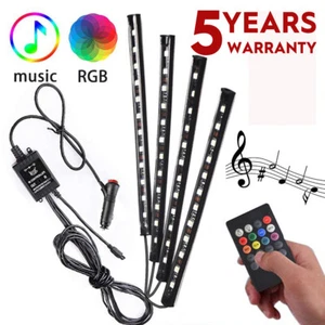 🔥 RGB 48LED Glow Car Interior Lamp Under Dash Footwell Seats Inside Lighting - Foto 1 di 16