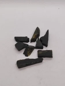 Black Onyx Mixed Cuts 20–45mm – 203ct, 8pcs, Slices & Chunks - Picture 1 of 3