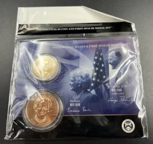 2020 George H.W. Bush & Barbara Bush Presidential & First Spouse Medal Set - Picture 1 of 9