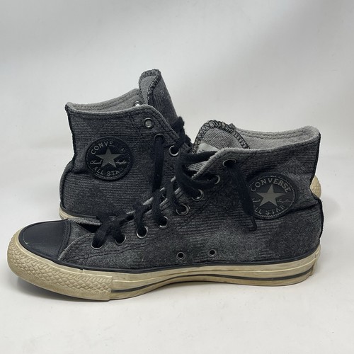 Scarpe alte Converse All Star Chuck Taylor donna 9 grigio flanella Argyle sneakers