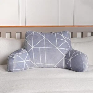 Geometric Reading Cushion Bed Chair Gaming Lumbar Support Plump Filled Pillow - Picture 1 of 10