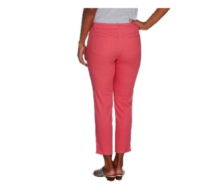 Belle Gray by Lisa Rinna Jeans w/ Side Vents Rose Pink Reg 8 A253218 - Image 1 of 3