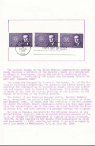 CT Philatelic Soc 1st Day Ceremony Program #1200 C2 McMahon Atomic Energy 3x - Picture 1 of 4