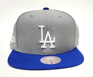 LA Dodgers Hat Mitchell & Ness Royal Gray Team Logo Liberty Snapback MLB Cap New - Picture 1 of 11