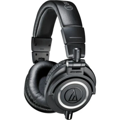 Audio-Technica ATH-M50x Wired Over-Ear Headphones, Black - Image 1 of 4