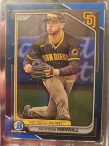 Bowman Chrome Prospects Jackson Merrill True Blue 2024/150 BCP-145 ¿Padres ROY? - Imagen 1 de 2