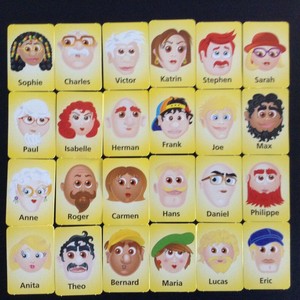 GUESS WHO SPARE PIECES 2001 CHOOSE YOUR PIECE CARDS PLASTIC HOLDERS ETC