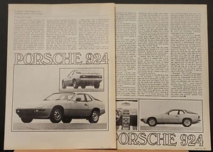 1976 Porsche 924 3 page Article Print Ad - Bild 1 von 1