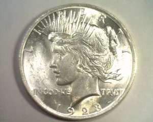 1923 PEACE SILVER DOLLAR CHOICE UNCIRCULATED CH. UNC. NICE ORIGINAL COIN - Picture 1 of 2