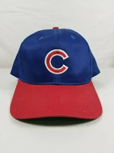 VTG Chicago Cubs Hat Rare Twins Enterprise Blue Red Snapback 90s Baseball Cap - Picture 1 of 9