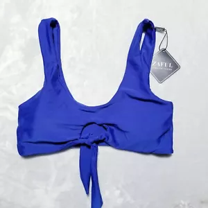 Zaful Royal Blue Bikini Top Size 4 Front Tie NWT - Picture 1 of 6