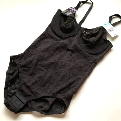 36C Bali Mujeres Encaje All Over Solutions Modelador Corporal Cobertura Completa Negro UW DF8L10 Foto 1 de 4