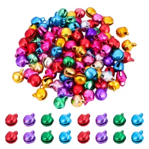 100 Stck. Deko Weihnachten Charm Perlen Miniatur Schmuck Glocken Ornamente Neu - Bild 1 von 11