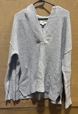 NWT Womens Aerie Long Sleeve Hooded V Neck Lightweight Sweater - Image 1 of 4