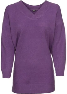 Strickpullover mit V-Ausschnitt Gr. 36 Ultraviolett Damen Strick-Pullover Neu - Bild 1 von 1