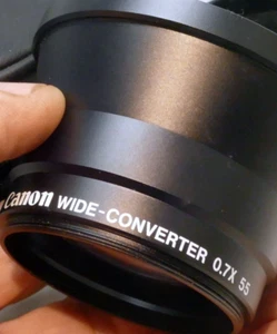 CANON Wide-Converter Lens 0.7 X 55 55mm rim - with haze, needs cleaning - AS IS - Picture 1 of 12