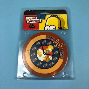 Retro The Simpsons Homer Duff Beer Man Cave Home Bar Drinks Coasters Set - Picture 1 of 5