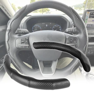 Accesorios antideslizantes para el volante de automóvil de 15"" fibra de carbono negra para Ford - Imagen 1 de 13