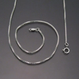 COLLANA 925 VENEZIANA IN ARGENTO CATENINA UOMO DONNA GIROCOLLO CATENA ORO BIANCu - Foto 1 di 9