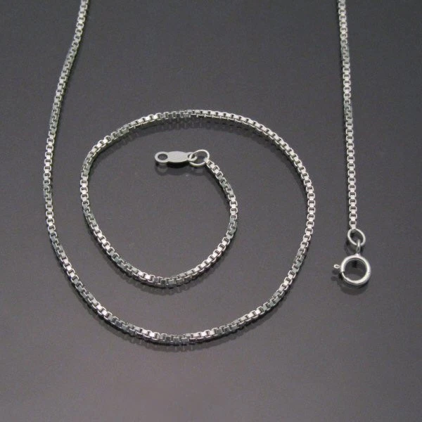 COLLANA 925 VENEZIANA IN ARGENTO CATENINA UOMO DONNA GIROCOLLO CATENA ORO BIANCu - Immagine 1 di 4