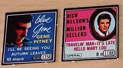 CASA DE BONECAS VINTAGE DÉCADA DE 1960 MINIATURA 7/8" Mattel Barbie GENE PITNEY RICK NELSON 2 LP - Imagem 1 de 4