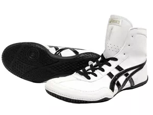 【In stock】ASICS Wrestling Shoes 1083A001 EX-EO TWR900 White x Black x Silver - Picture 1 of 3