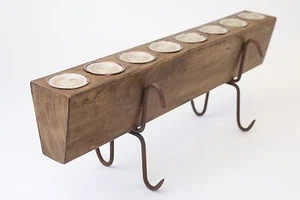 Conjunto Completo Pequeño de Molde de Azúcar de 8 Agujeros-Antiguo Mexicano-Molde de Azúcar-Primitivo-Madera - Imagen 1 de 2