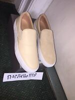 GREATS BROOKLYN WOOSTER WOMEN/'S WOOL//LEATHER CREAM SLIP-ON SNEAKERS SIZE 8.5