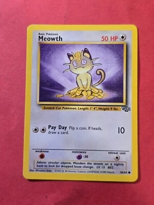 1999 Pokemon Jungle Unlimited #56 Meowth, C, NF/H, cd1 - Image 1 of 3