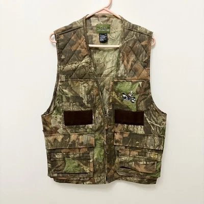 Quail Unlimited Dove Hunter Vest Medium Zip Up Bird Hunting Camouflage Woodlands - Image 1 of 4