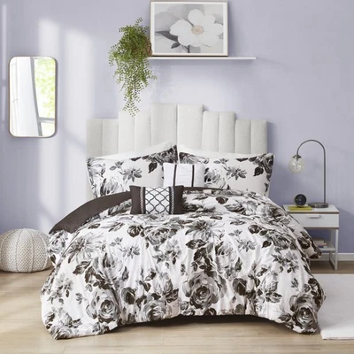 Dorsey Comforter Reversible Flower Floral Botanical Printed Ultra-Soft Brushe... - Image 1 of 4
