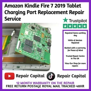 Amazon Kindle Fire 7 2019 Tablet Charging Port Replacement Repair Service - Afbeelding 1 van 1