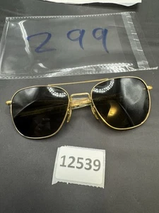 AUTHENTIC AO/USA American Optical 5 1/2 Command Gold Aviator Sunglasses VINTAGE - Picture 1 of 12