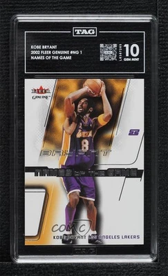 2002-03 Fleer Genuine Names of the Game Kobe Bryant #NG1 TAG 10 GEM MINT HOF - Image 1 of 2