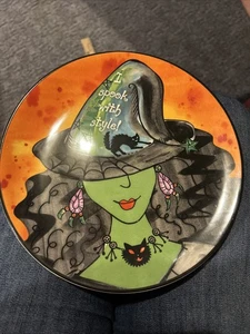 Halloween Jennifer Van Pelt Hexe Teller/Bonboniere von Certified International  - Bild 1 von 6