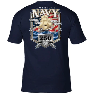 Camiseta para hombre USN diseño 7,62 cumpleaños 250 cumpleaños USN Foto 1 de 4